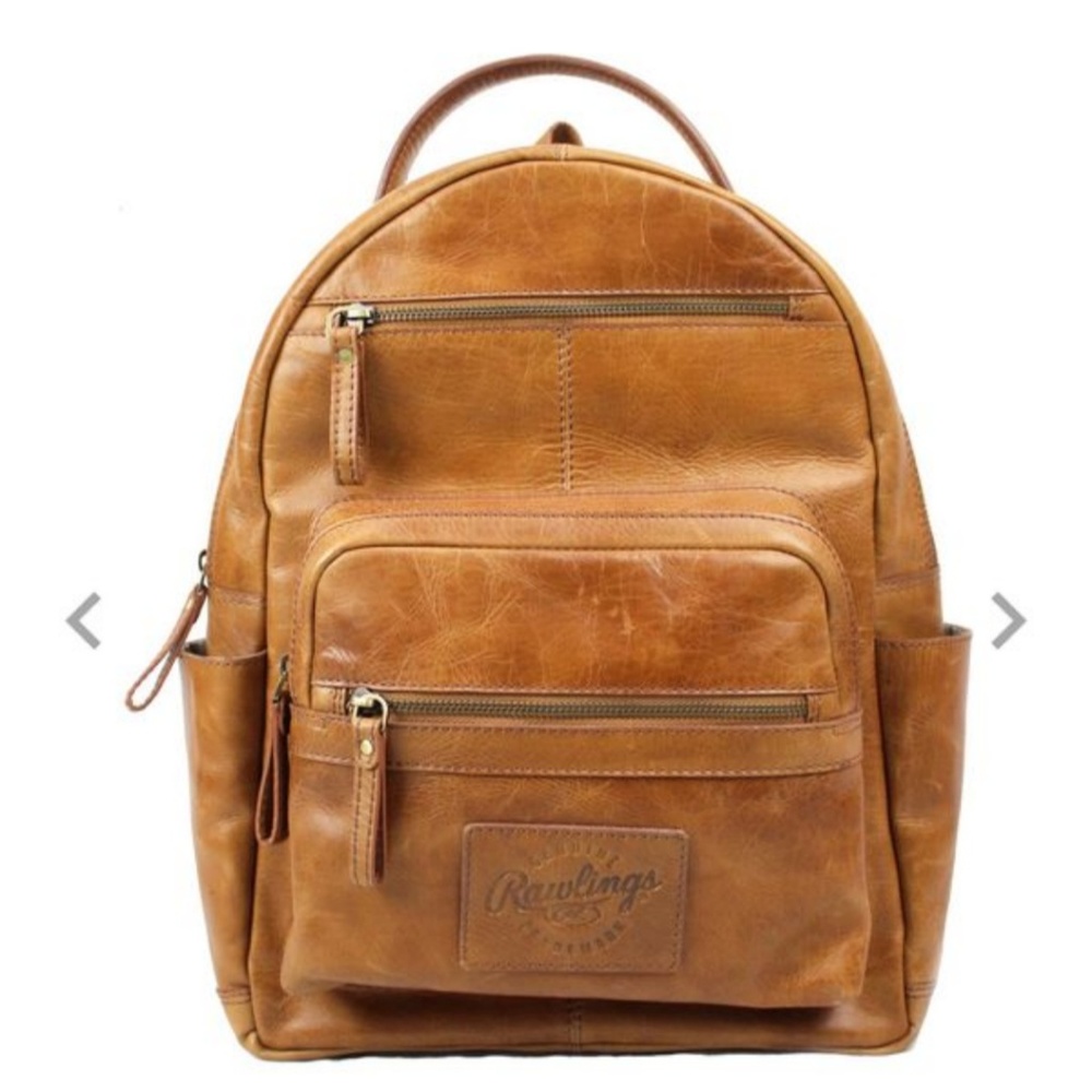 Rawlings Tan Vintage Leather Backpack